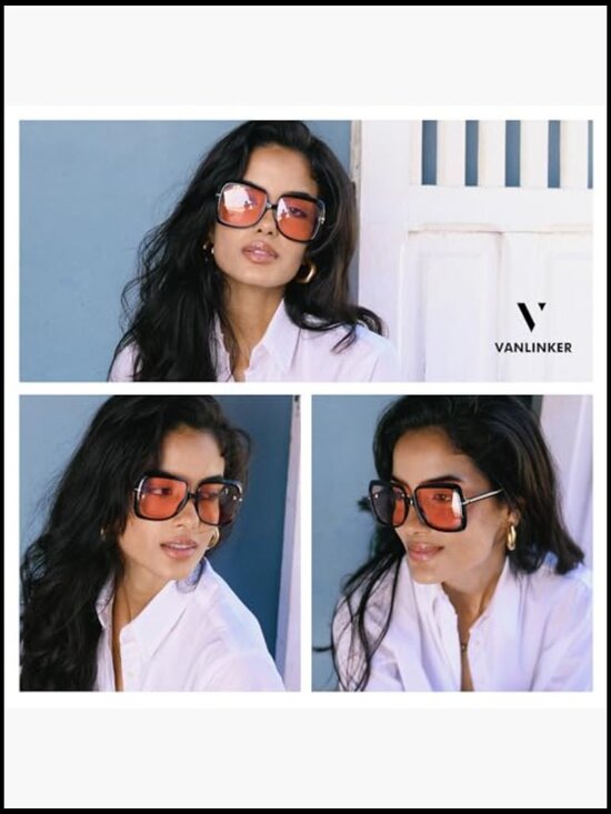 Polarized Oversized Square Sunglasses Retro Vintage Plastic Frame main image 6